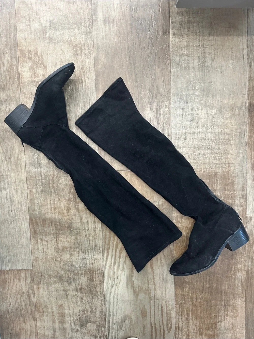 Steve Madden Black Over-the-Knee Suede Boots